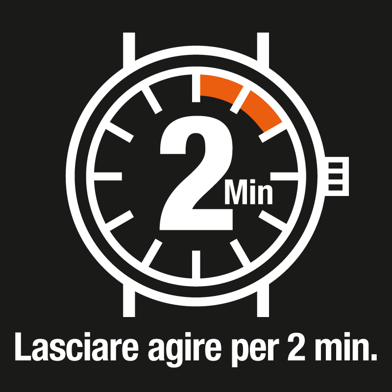 Lasciare agire per 2 min.